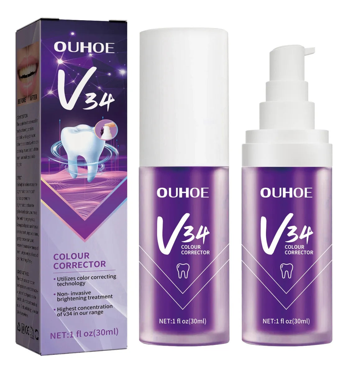 CREMA BLANQUEADORA DENTAL V34 2X1
