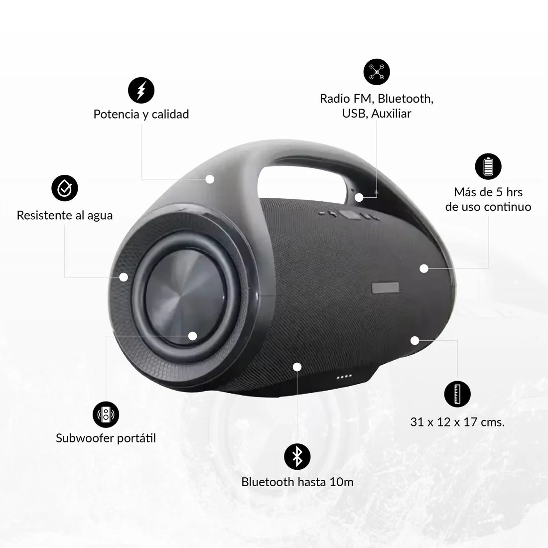 🎧 Boombox 3  Bocina Portátil